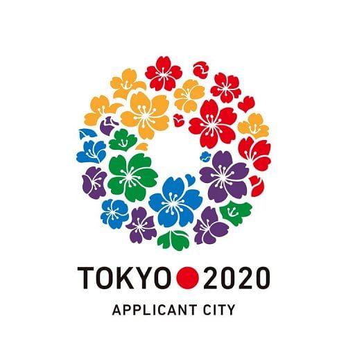 This handout image released by the Tokyo 2020 bid committee shows their logo for the Olympics