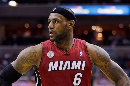 LeBron James of the Miami Heat is pictured during a game on December 4, 2012 in Washington, DC