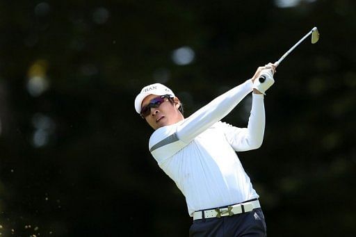 Kyung-Tae Kim plays in the U.S. Open in San Francisco, California on June 14, 2012