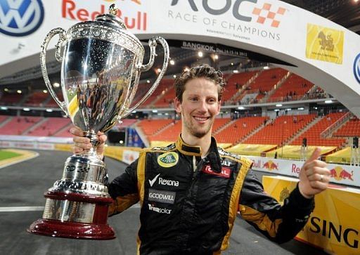 Romain Grosjean, pictured December 16, 2012, bested  Sebastian Vettel and Michael Schumacher