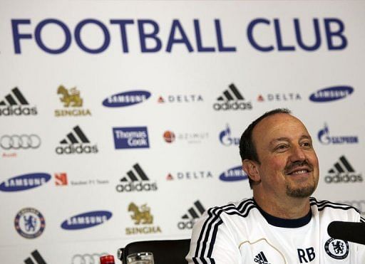 Chelsea&#039;s interim manager Rafael Benitez during a press conference at the club&#039;s complex in Surrey on December 18, 2012
