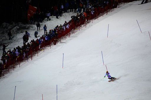 Austria&#039;s Marcel Hirscher (C) competes during the Men&#039;s World Cup slalom on December 18, 2012