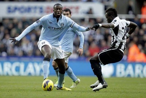Manchester City&#039;s Ivorian midfielder Yaya Toure is pictured during a match on December 15, 2012