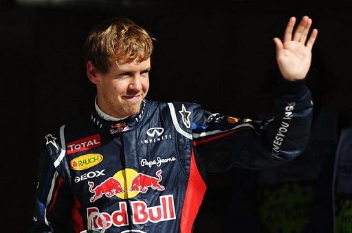 Red Bull Racing driver Sebastian Vettel during qualifying for the US Formula One Grand Prix on November 17, 2012