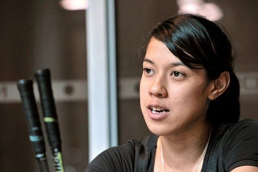 World squash champion Nicol David of Malaysia, pictured during an interview with AFP, on April 12, 2012