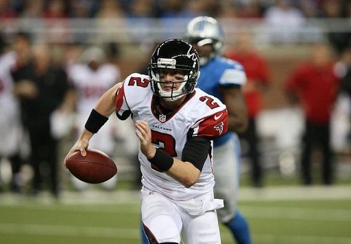 Matt Ryan of the Atlanta Falcons during the game against the Detroit Lions at Ford Field on December 22, 2012