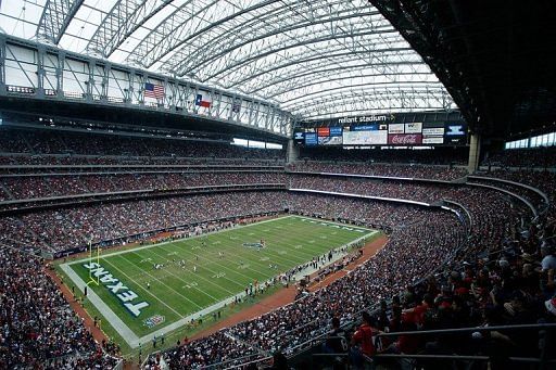 Fans watch the action between the Houston Texans and the Minnesota Vikings at Reliant Stadium on December 23, 2012