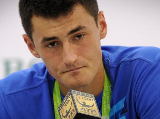 Young Australian tennis star, Bernard Tomic, pictured during a press conference in Shanghai, on October 9, 2012