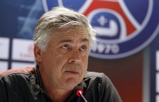 Carlo Ancelotti holds a press conference at Doha&#039;s Aspire Academy of Sports Excellence on December 29, 2012