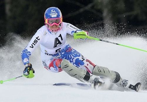 Slovakia's Veronika Velez Zuzulova competes on December 29, 2012