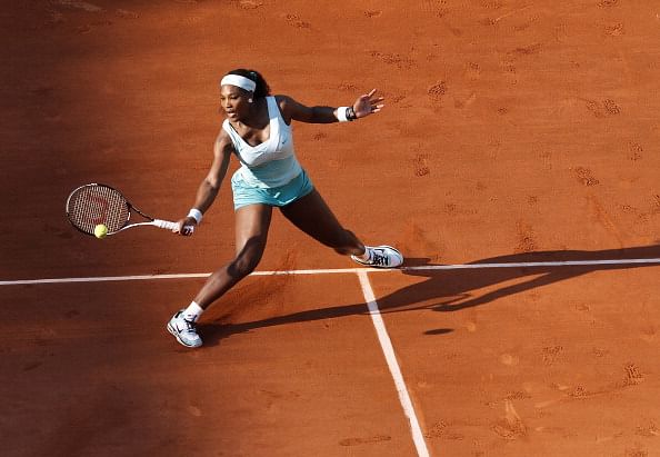 US Serena Williams hits a return to Fran