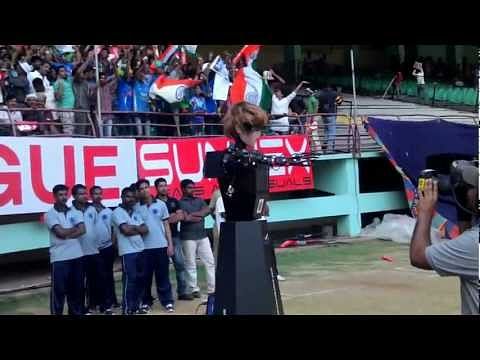 Video: A robot umpire on a cricket field