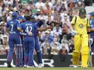 England's Ravi Bopara (3rd R) celebrates