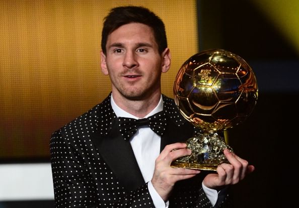 Lionel Messi wins the 2013 Ballon d’Or award