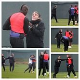 Balotelli and Mancini training ground bust-up