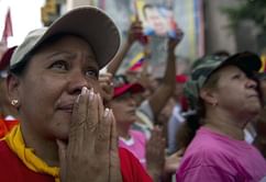 Venezuela's top athletes pray for Chavez
