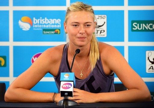 Maria Sharapova, pictured during a press conference in Brisbane, on January 1, 2013