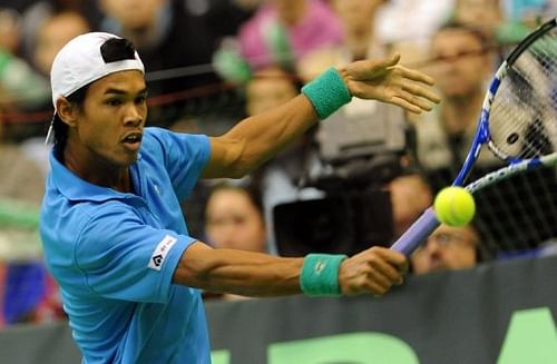 India's Somdev Devvarman during a Davis Cup match in Serbia on March 6, 2011