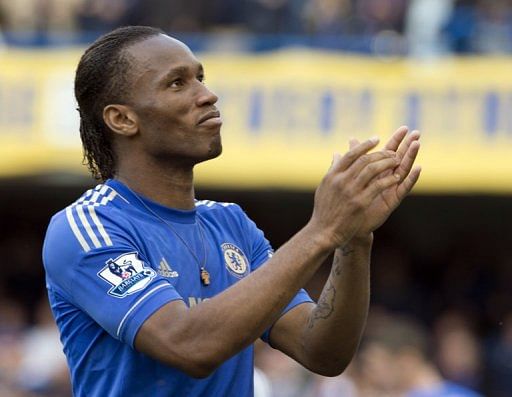 Former Chelsea striker Didier Drogba at Stamford Bridge in London, on May 13 2012