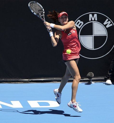 Poland's Agnieszka Radwanska during her ASB Classic Tennis final against Belgium's Yanina Wickmayer on January 5, 2013