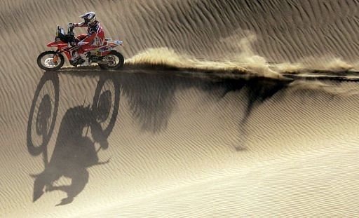 Javier Pizzolito of Argentina competes during the Stage 2 of the Dakar Rally 2013 in Pisco, Peru, on January 6, 2013