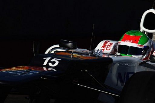 Sergio Perez drives during qualifying for the United States Formula One Grand Prix on November 17, 2012 in Texas