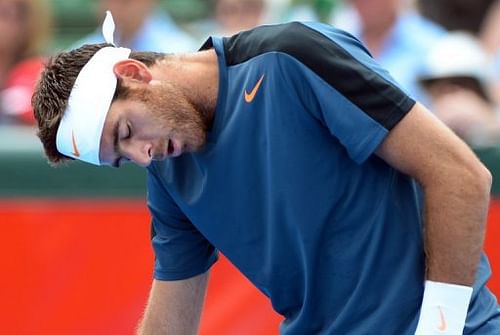 Juan Martin Del Potro, seen in action during his loss to Lleyton Hewitt in the Kooyong Classic final, on January 12, 2013