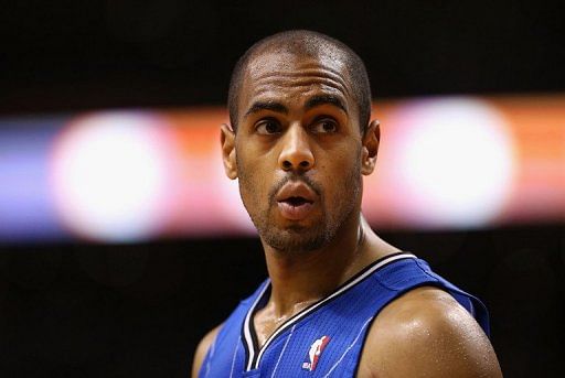 Arron Afflalo of the Orlando Magic reacts during an NBA game in Phoenix, Arizona on December 9, 2012