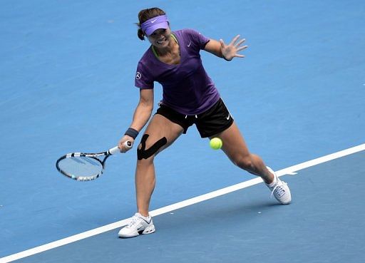 Li Na, pictured during a practice session in Melbourne, on January 12, 2013