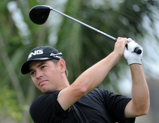 Oosthuizen is pictured in Haikou, Hainan Island on November 26, 2011