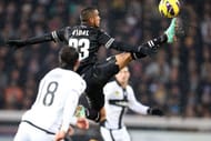 Juventus' Arturo Vidal kicks the ball on January 13, 2013 at the Tardini stadium in Parma