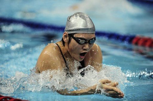 China&#039;s Ye Shiwen, pictured during the 400m medley event at Beijing&#039;s short-course World Cup meet, on November 3, 2012