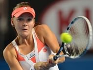 Agnieszka Radwanska during her Australian Open match Heather Watson on January 18, 2013