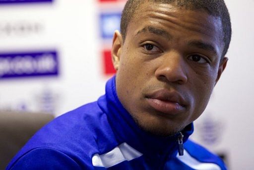 New signing Loic Remy holds a press conference at Queens Park Rangers on January 18, 2013