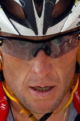 Lance Armstrong on July 11, 2010 in the Tour de France