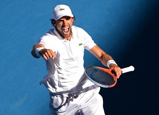 Jeremy Chardy reached the round of 16 for the first time at the Australian Open, on January 19, 2013