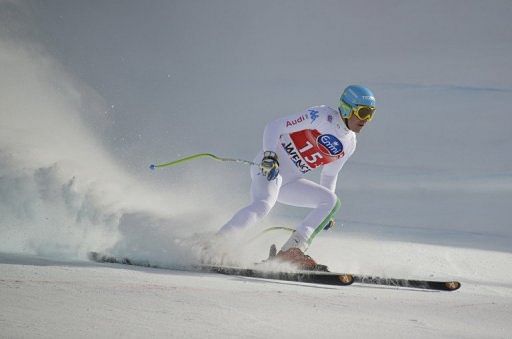 Christof Innerhofer wins the World Cup downhill race in Wengen on January 19, 2013