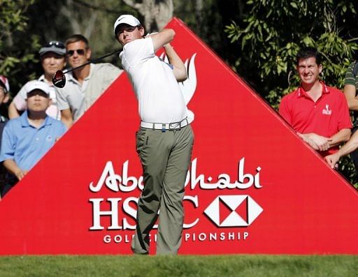 Rory McIlroy of Northern Ireland during the Abu Dhabi Golf Championship in the Emirati capital on January 18, 2013