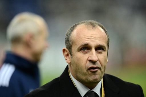 France rugby union coach Philippe Saint-Andre pictured before the Test against Australia on November 10, 2012
