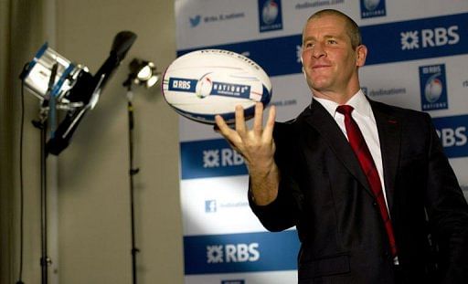 Stuart Lancaster at the official launch of the 2013 Six Nations tournament in London, on January 23, 2013