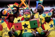 Ghana's supporters cheer in Port Elizabeth on January 24, 2013