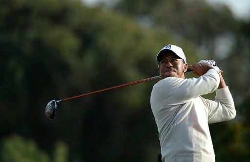 Tiger Woods during the opening round of the Farmers Insurance Open at Torrey Pines Golf Course on January 24, 2013