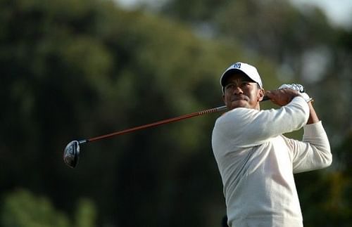 Tiger Woods during the opening round of the Farmers Insurance Open at Torrey Pines Golf Course on January 24, 2013