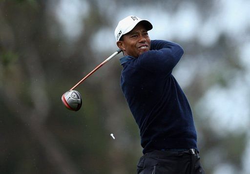Tiger Woods during the second round of the Farmers Insurance Open at Torrey Pines North Golf Course on January 25, 2013