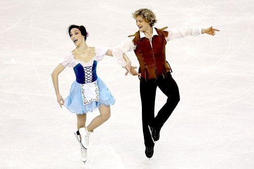 Meryl Davis and Charlie White compete in the Short Dance at the US Figure Skating Championships on January 25, 2013.