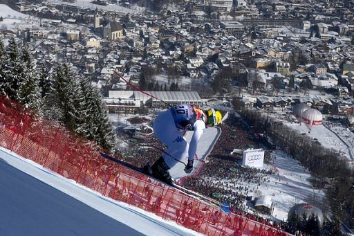 Dominik Paris won the FIS World Cup men&#039;s downhill race in Kitzbuehel, Austria, on January 26, 2013