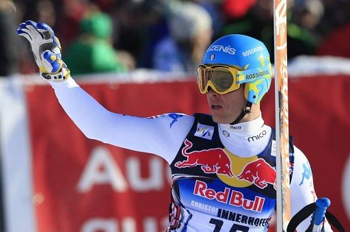 Christof Innerhofer, seen after competing in the FIS World Cup men&#039;s downhill race in Kitzbuehel, on January 26, 2013