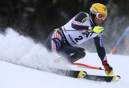 Croatia&#039;s Ivica Kostelic at the FIS World Cup men&#039;s slalom race on January 27, 2013 in Kitzbuehel, Austrian Alps