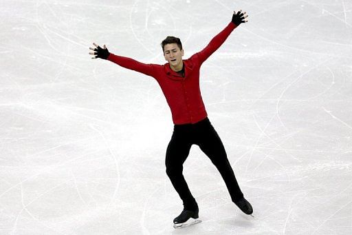 Max Aaron competes in the Men&#039;s Free Skate at CenturyLink Center on January 27, 2013 in Omaha