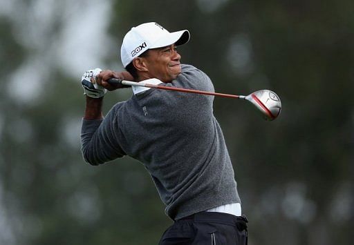 Tiger Woods during the third round of the Farmers Insurance Open at Torrey Pines South Golf Course on January 27, 2013